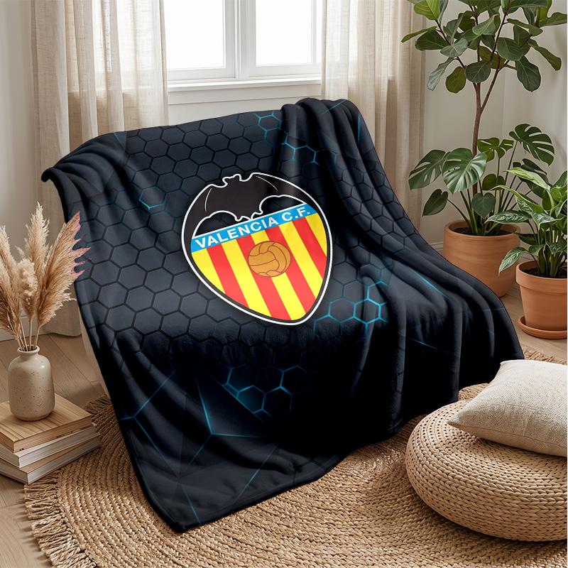 Valencia FC Soft Flannel Fleece Blanket Lightweight Cozy Warm Throw Blanket For Sofa Bed Home Decor
