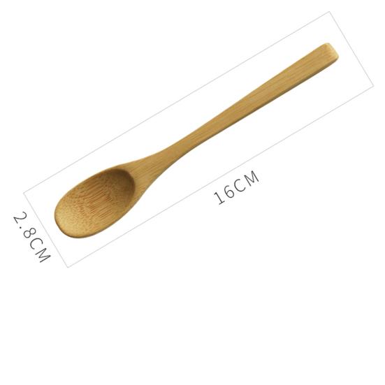 5 pezzi di bambù manico lungo cucchiaio posate caffè miele gelato tè gadget da cucina