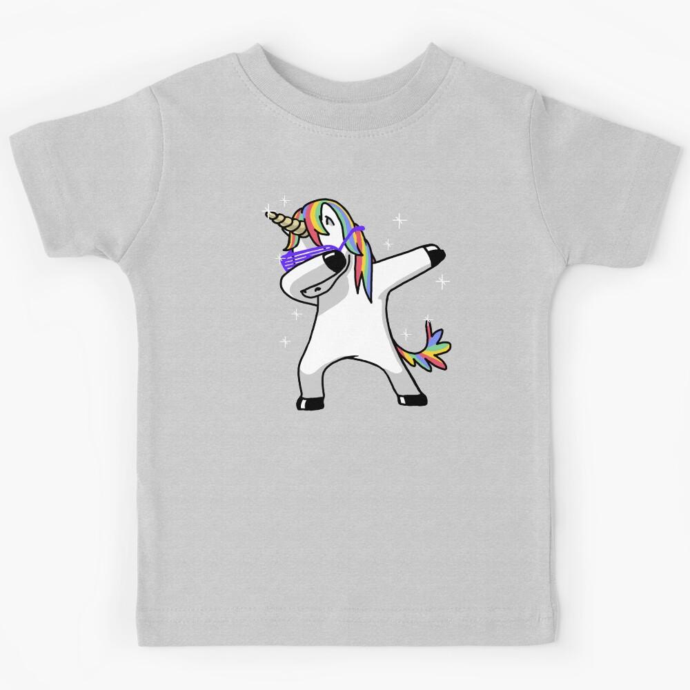 Dabbing Unicorn Shirt Dab Hip Hop Funny Magic Kids T-Shirt 120