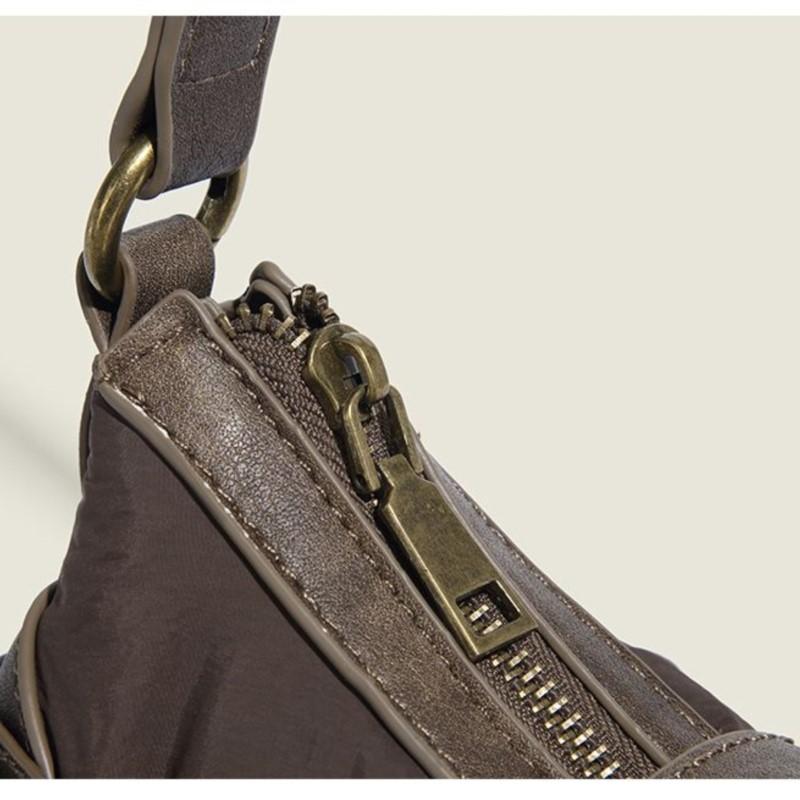 Vintage Brune Håndvesker Kvinner High Street Hot Girls Casual Skuldervesker Damer Retro Allsidig Underarmsveske