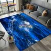 2025 New Style Blue Green Seawater Sea Wave Scenery Carpet Rug for Living Room Bedroom Home Sofa Decoration,Non-slip Floor Mat