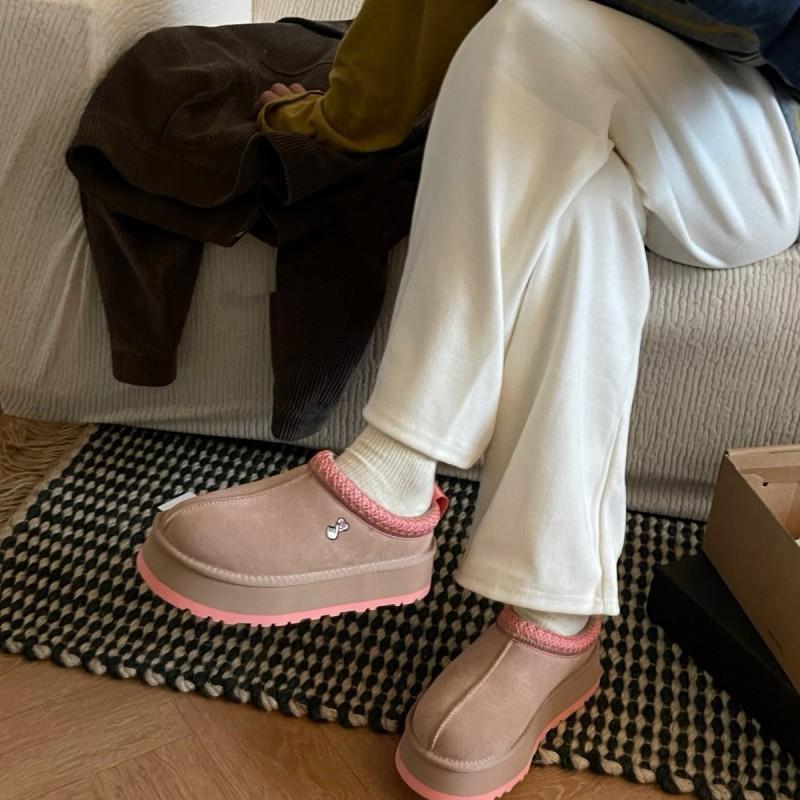 Womens Suede Snow Boots With Wool