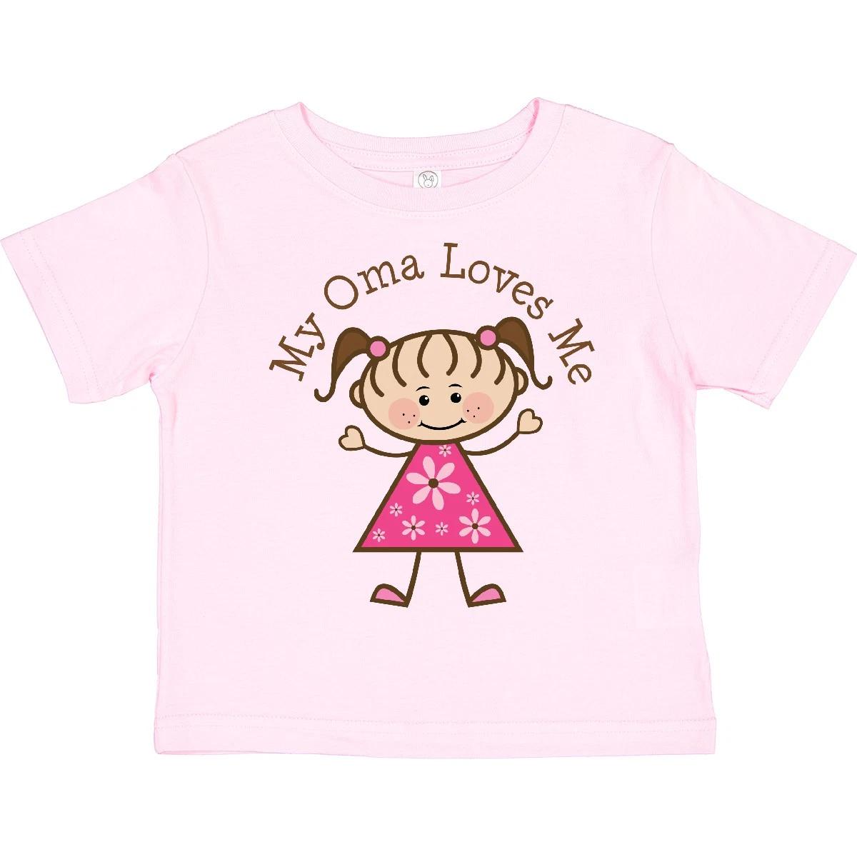 Inktastic My Oma Loves Me Granddaughter Toddler T-Shirt Grandma Grandchild Stick 160