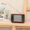 Nostalgic Retro Radio Gift Vintage Model Desk Ornament, Home Decoration Toy, Style Mini Distressed Finish for Living Room Office Decor Rustic