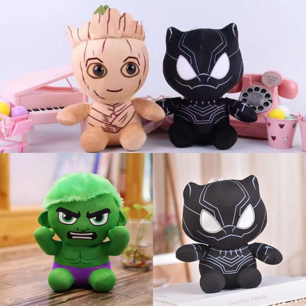 Marvel Avengers Black Panther Hulk Groot Plush Toys Soft Pp Cotton Stuffed Superheroes