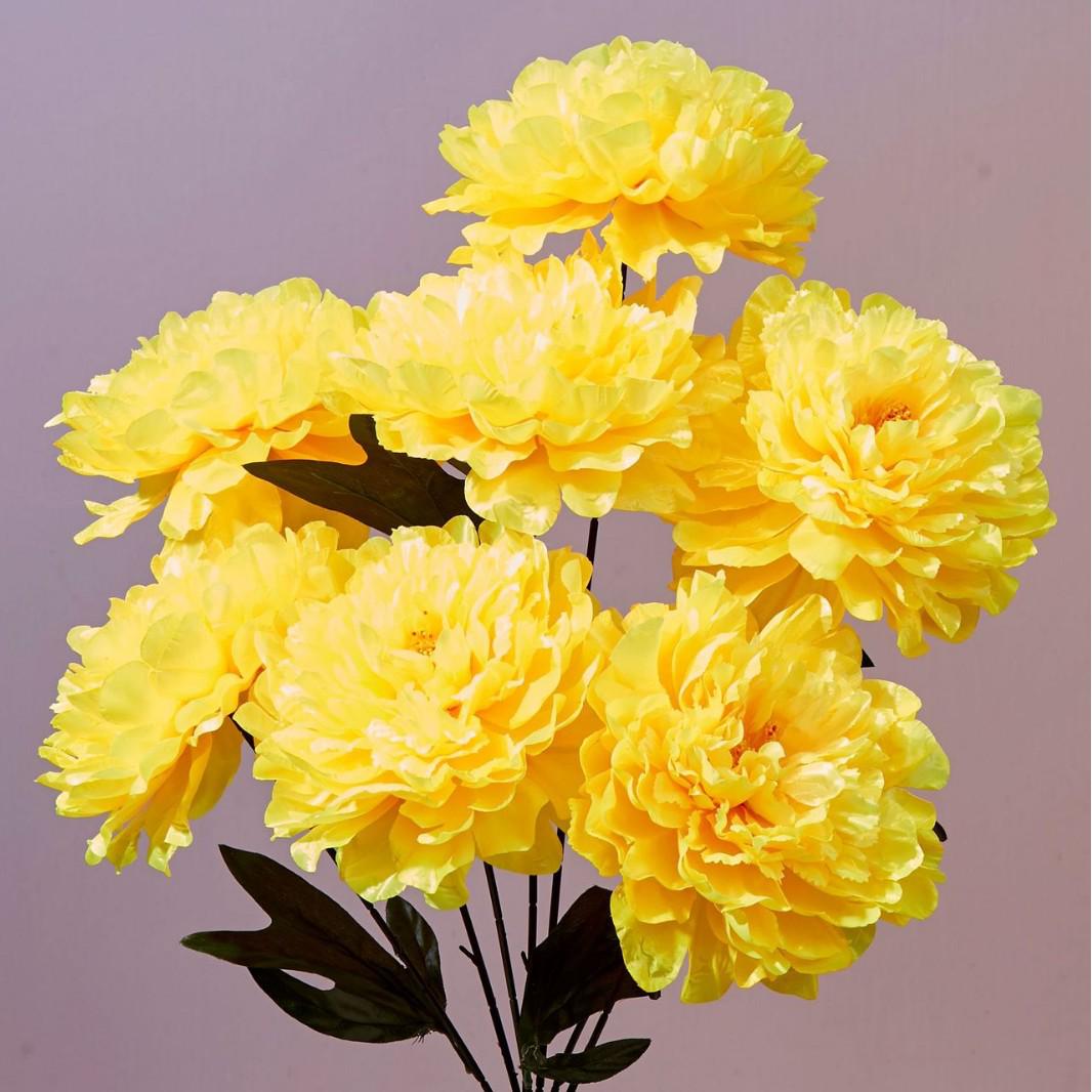 

Qingming Festival Peony Artificial Flower Arrangement - 7-Head Silk Floor Decoration for Wedding and Home