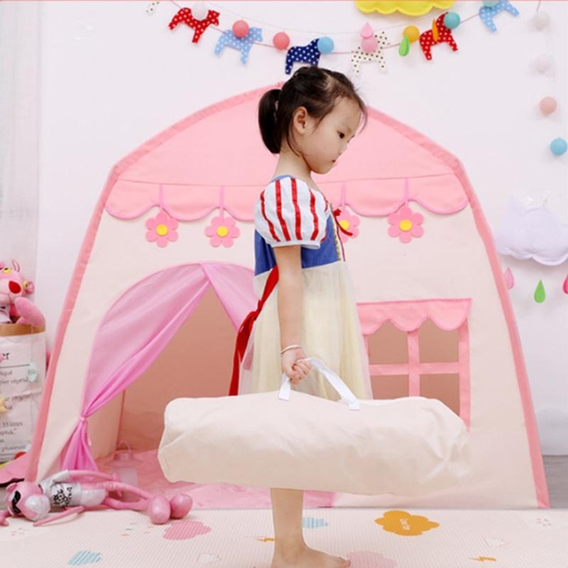 Children Tent Wigwam-Folding Teepee Tent Kid Tents Indoor Playhouses for Girls