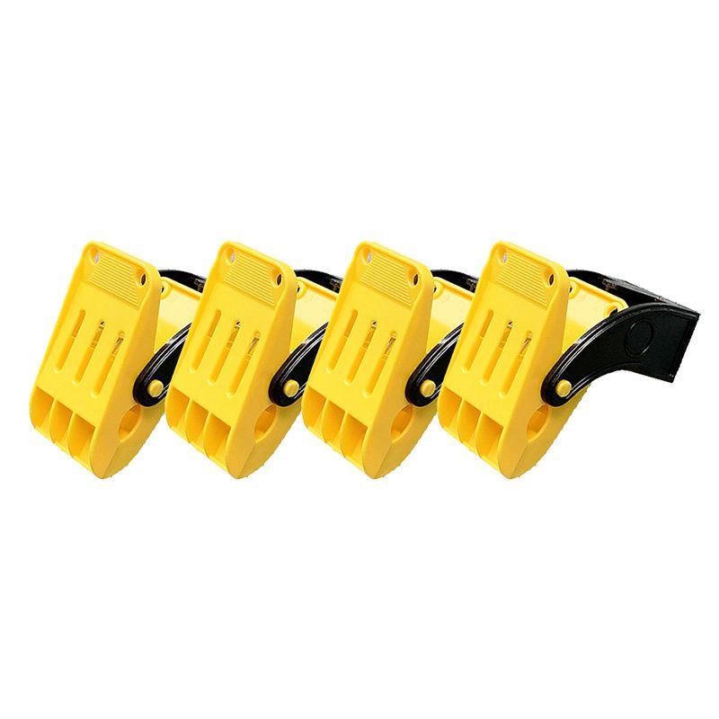 Auto-Fußmatten-Reinigungsklammer, Multifunktionale Wandmontierte Feste Trocknungsklammer, Mattenwasch- und Auto-Schönheitswerkzeug 4 Thickened Foot Pad Clips [Yellow and Black] yellow