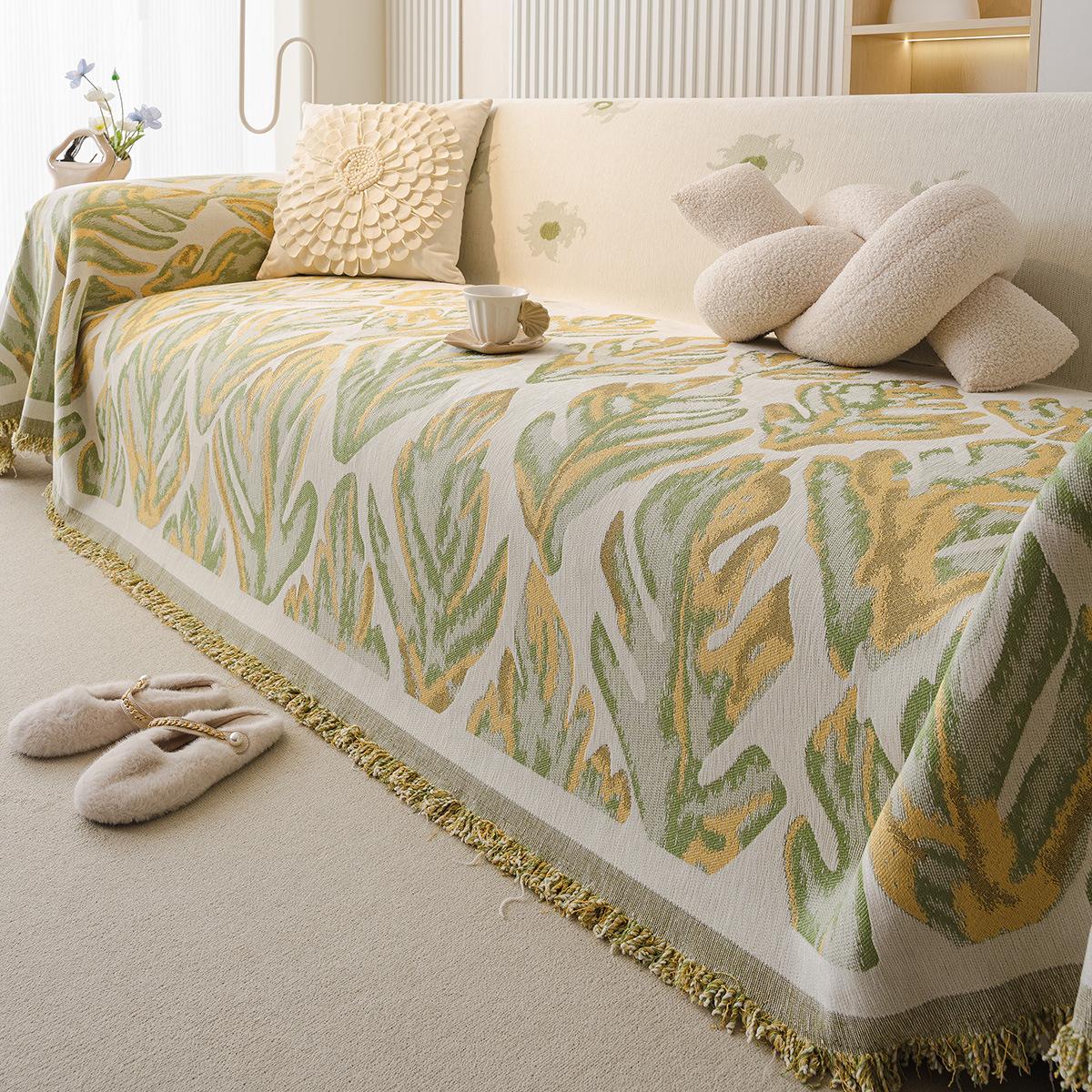 

Чехол на диван с цветочной кисточкой для всесезонного использования для одноместных - четырехместных диванов, для кемпинга в помещении/на открытом воздухе, для декора гостиной и спальни 180 * 130cm single pack