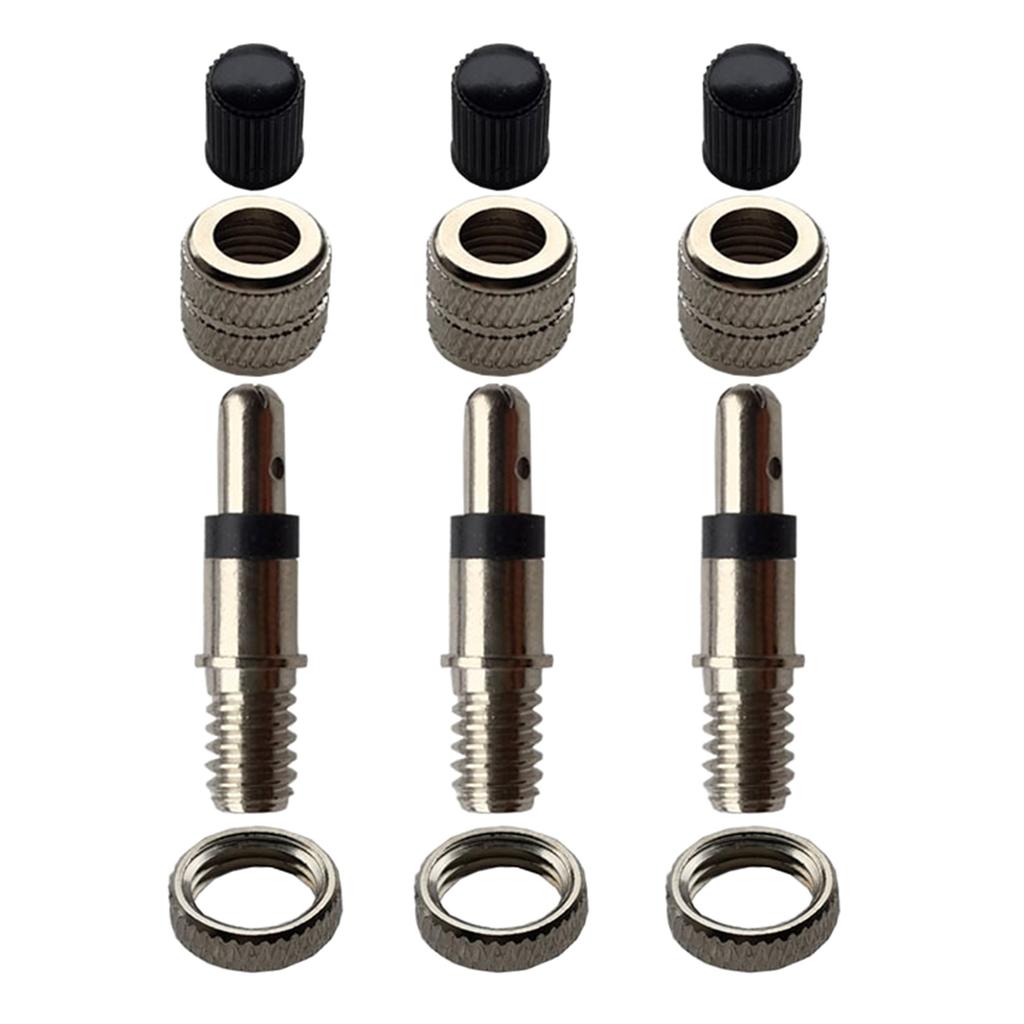 6Pcs Bike Replacement Cores Valves Stem Replacement Bike Removal Tool Valves Cores Bike Cores Valves Repair Tool Set