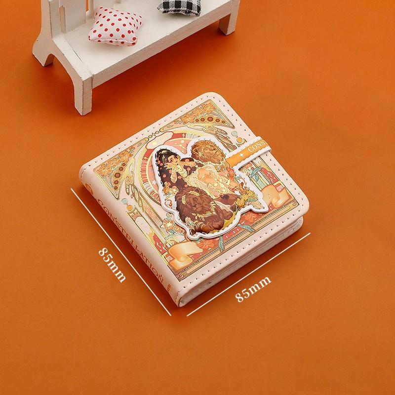 Pen Notatbok Fargeside Illustrasjon Mykt Skinn Magnetisk Spenne Studentdagbok Innbundet Notisblokk