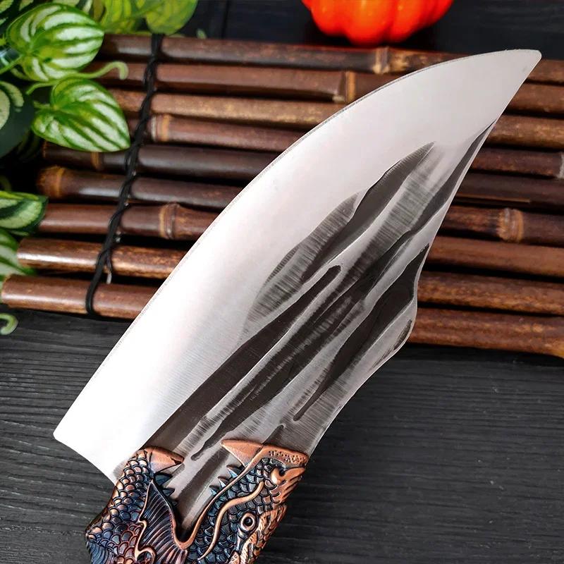 Butcher Knife Hand Forged Blade Kitchen Knives Plastic Handle Boning Knife Cleaver Meat Chopping Vegetables Cooking Chef Knives