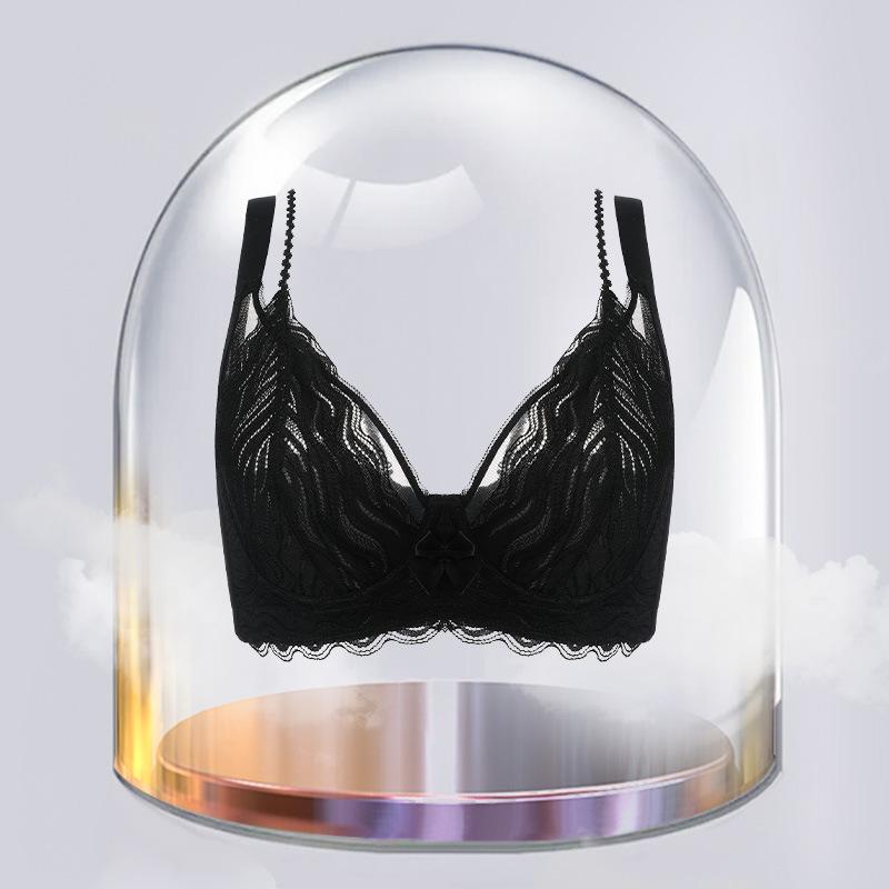 Ultra-thin Large-size Beautiful Back Underwear, Big Breasts Show Small Bras, Breathable Cup, Sexy Anti-sagging Gathering Bra