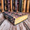 Vintage Flower Moon Eclipse Leather Dairy Notebook Sketchbook Leather Journal 200 Deckle Edge Pages