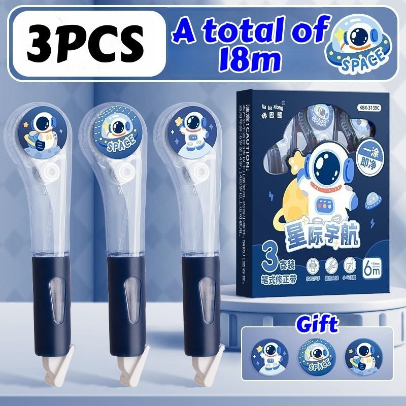 3 Stück/Lots Niedliche Tierform Korrekturband Studentenspezifisch Große Kapazität Leise Spurlos Tragbares Korrekturband Kreatives Korrekturwerkzeug