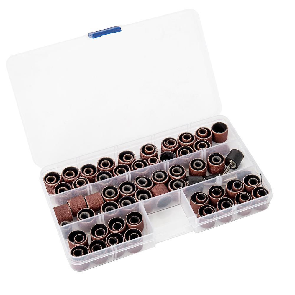 104PCS Sanding Drums Kit Sanding Band Sand Mandrels 80/120 Grit Sanding Flap Wheel for Dremel Nail Drill Rotary Abrasive Tools