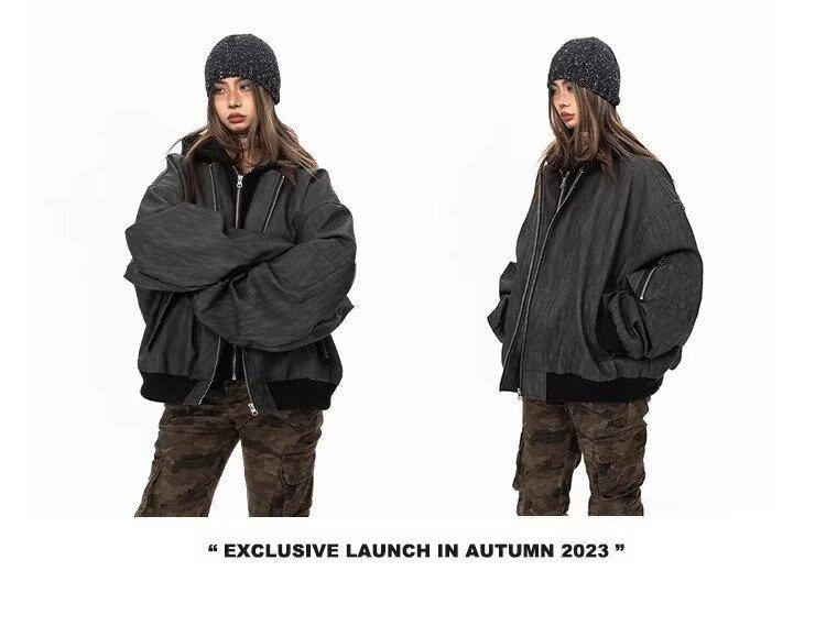 Herr 2024 Retro Amerikansk Arbetsklädesjacka - Huva Läderdesign för Vår & Höst