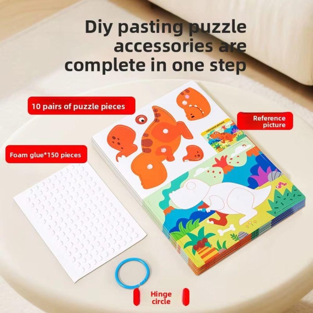 Montessori 3D Stereoscopic Sticker Educational Toys Animals Sticker Book  Toddlers