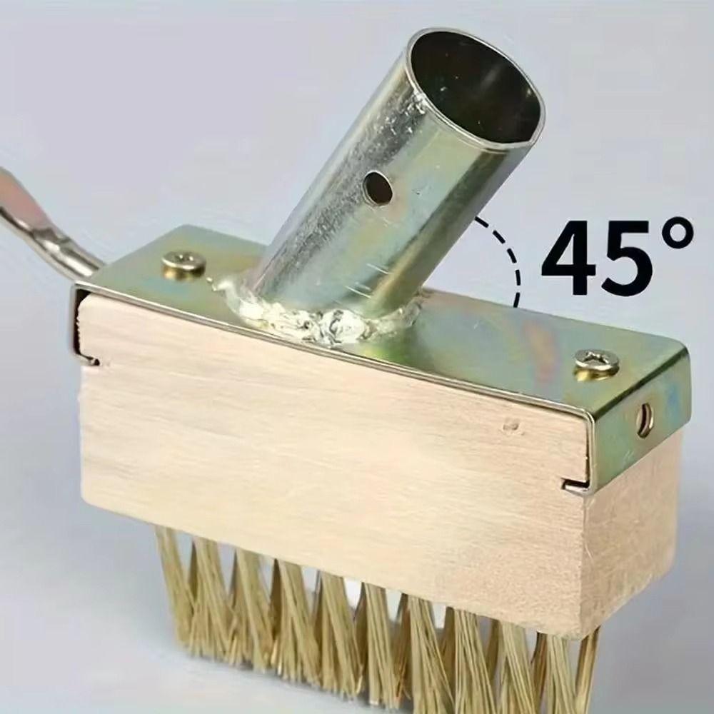 Long Handle Weeding Brush Steel Wire Bristles Scratch Brush Weed Remover Professional Use