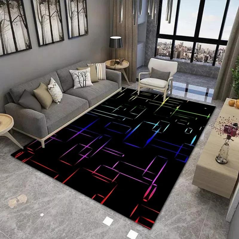 New 3D LED Illusion Carpet Living Room Washable Floor Lounge Large Area Non-Slip Carpet Teen Boy Girl Room Decoration Rug