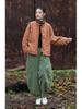 Women's Winter Ramie Quilted Diamond Pattern Cotton Coat with Frog Buttons - Bohemian Style
