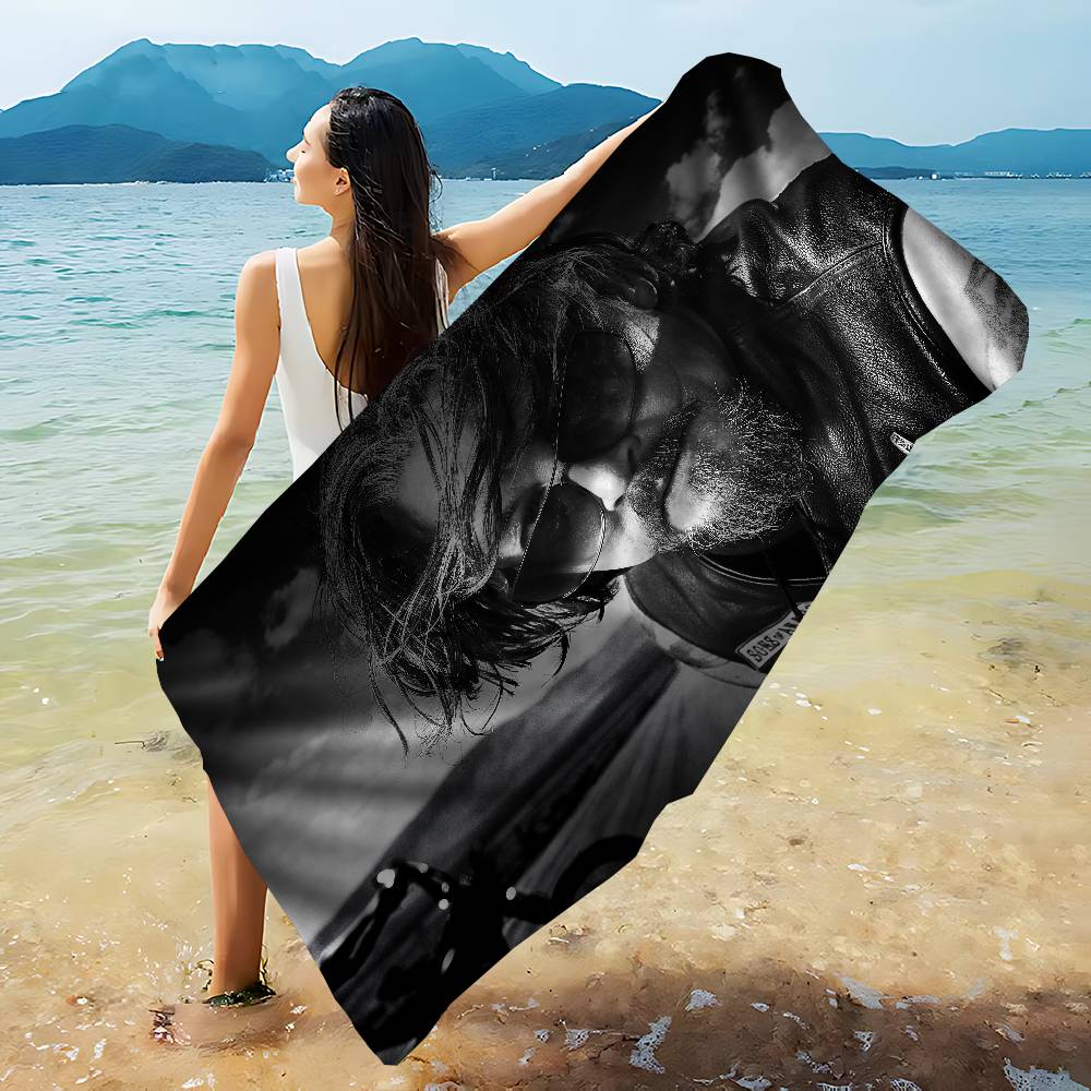 TV Sons of A-Anarchy Microfiber Printed Beach Towel Mountain Climbing Yoga Beach Swimming Running Absorbent Soft Towel