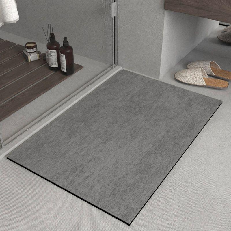 Quick-Dry Anti-Slip Diatom Mud Bath Mat - Solid Color, Water-Absorbent Bathroom Floor Mat
