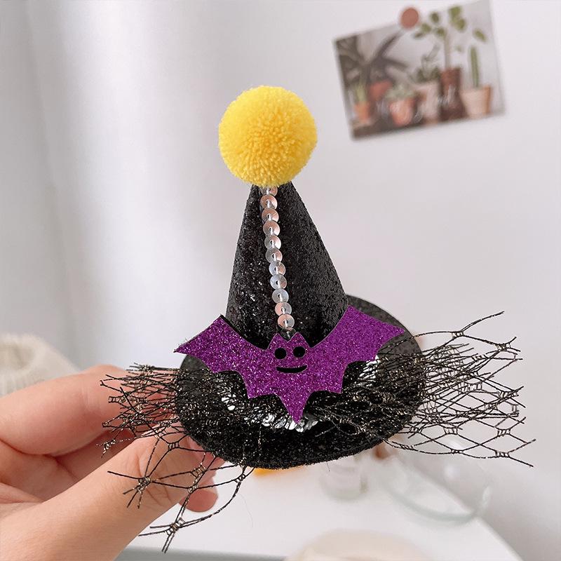 Funny Pumpkin & Ghost Hair Clips for Kids - Halloween Festival Dark Style Costume Accessories