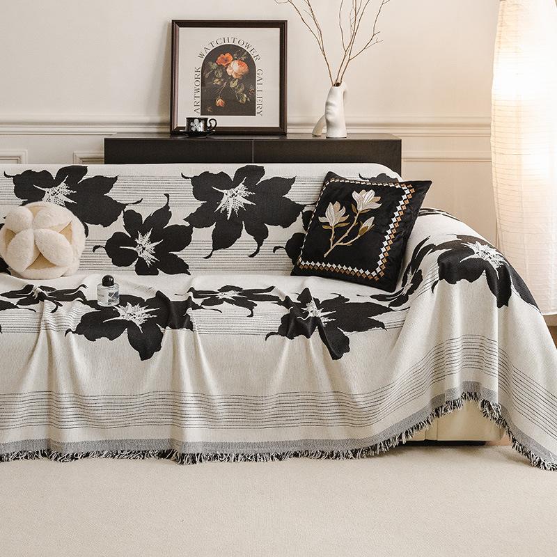 Retro French Sofa Cover Cloth Full Cover Chenille Universal Light Luxury High-end Sofa Cushion Cover for All Seasons