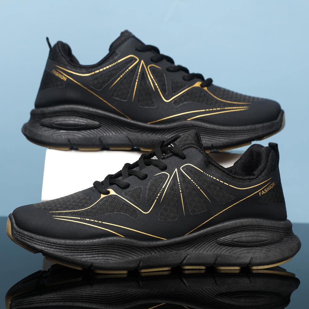 

Sneakers Men s autumn new men s shoes Lightweight soft-soled running shoes Casual shoes Versatile comfortable sneakers 39 чёрный