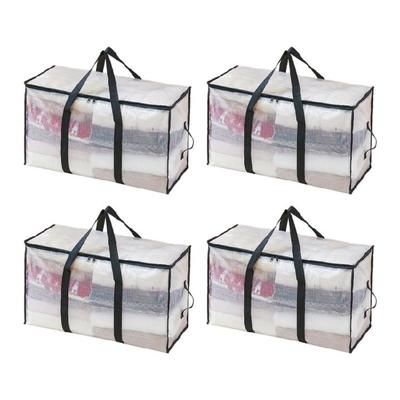 Waterproof Storage Bag for Clothes Bedding Oversized PP Container With Reinforced Carry Handles