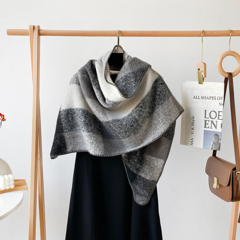 Four Seasons Available New Women'S Versatile Haircoat Imitation Cashmere Scarf Warm Medium Scarf Shawl