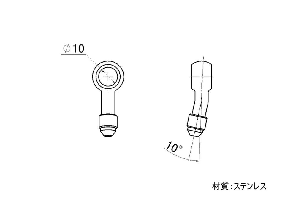 SWAGE LINE SW-B1010 Banjo Stainless Steel 0.4 Inch (10 Mm) Diameter 10° 2 Pieces