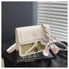 1Pc Popular Foreign Style Cream Small Square Bag New Fashion Niche Design Silk Scarf Shoulder Bag Fresh and Sweet Oblique Span Bag Women