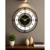 50 cm / Analog Modern Metal Wall Clock for Living Room | Fancy Stylish Latest Large Wallclocks for Home Decor | Antique Silent Wall Watch