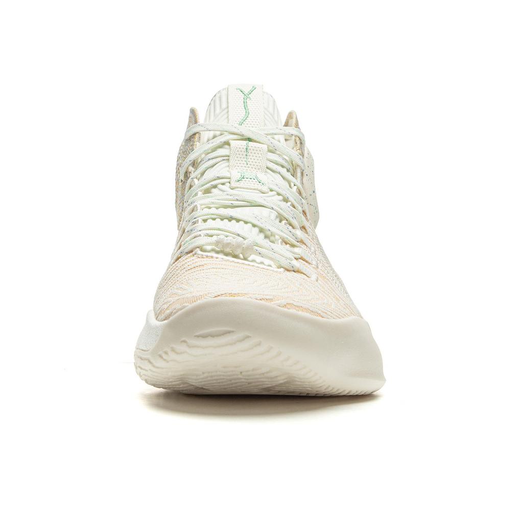 Li Ning Yushuai Ultra Slip Resistant Abrasion Resistant Mid Top Basketball Shoes Men's Champagne White ABAU003-14