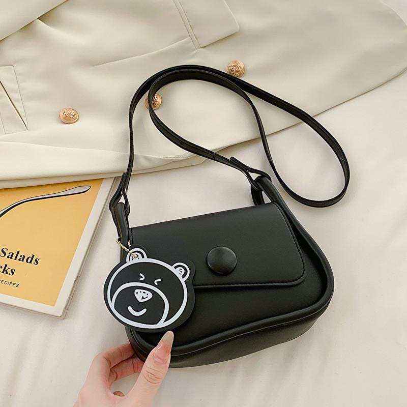 Trendy Fashion Saddle Bag Casual Commuter Shoulder Bag 2023 Summer Small Niche Crossbody Bag Vintage Handbag Women чёрный