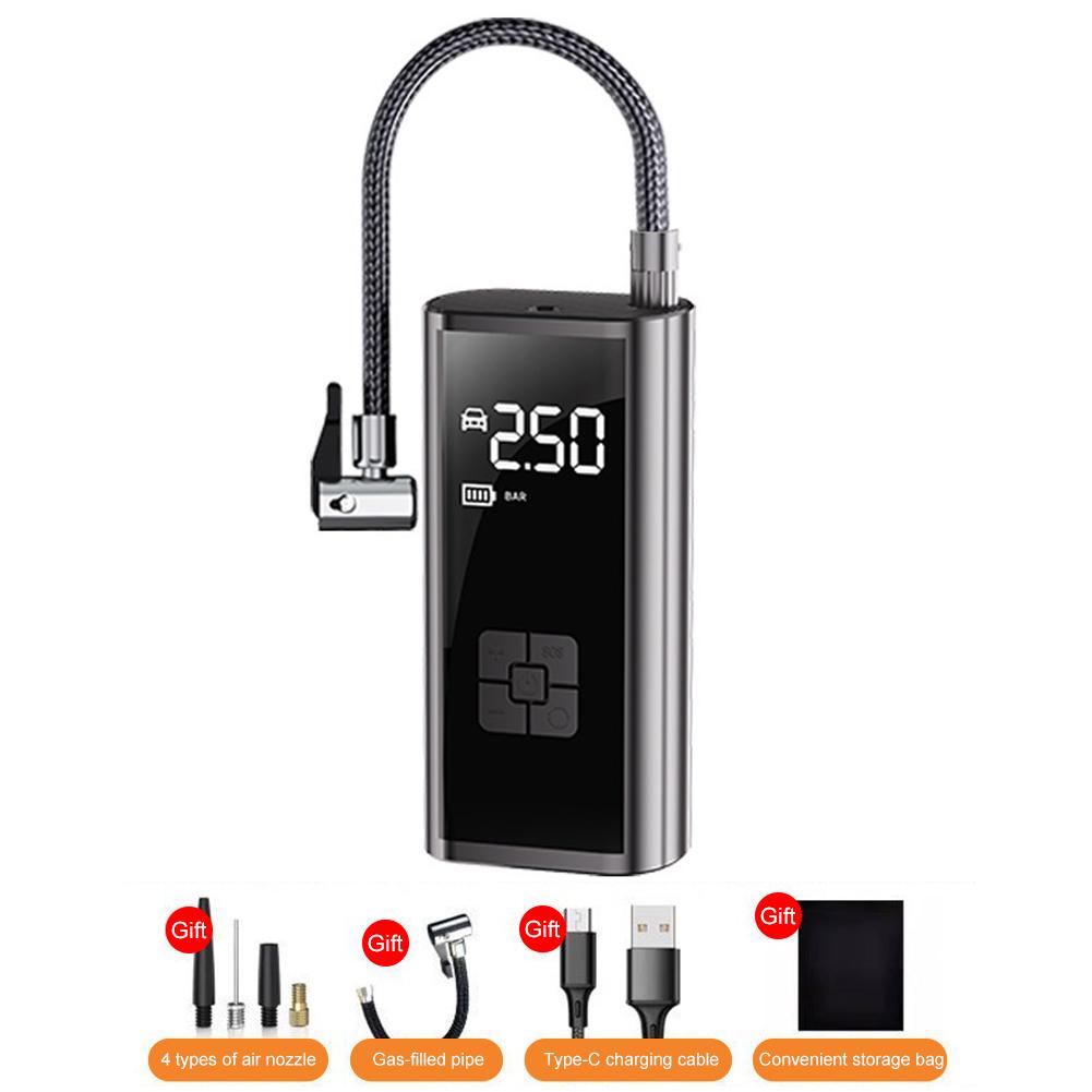 150PSI Car Wireless Air Pump Power Display Portable Car Inflator Pump 6000mAh Car Tire Inflator for Automobile Bicycle Ball
