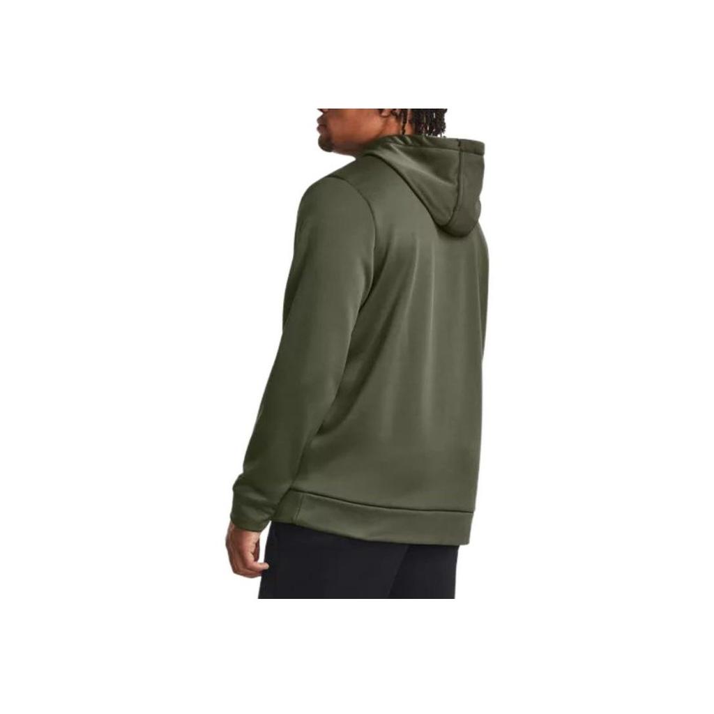 Under Armour Solid Color Hooded Long Sleeve Sweatshirt Men Tops Dark-Green 1373353-390