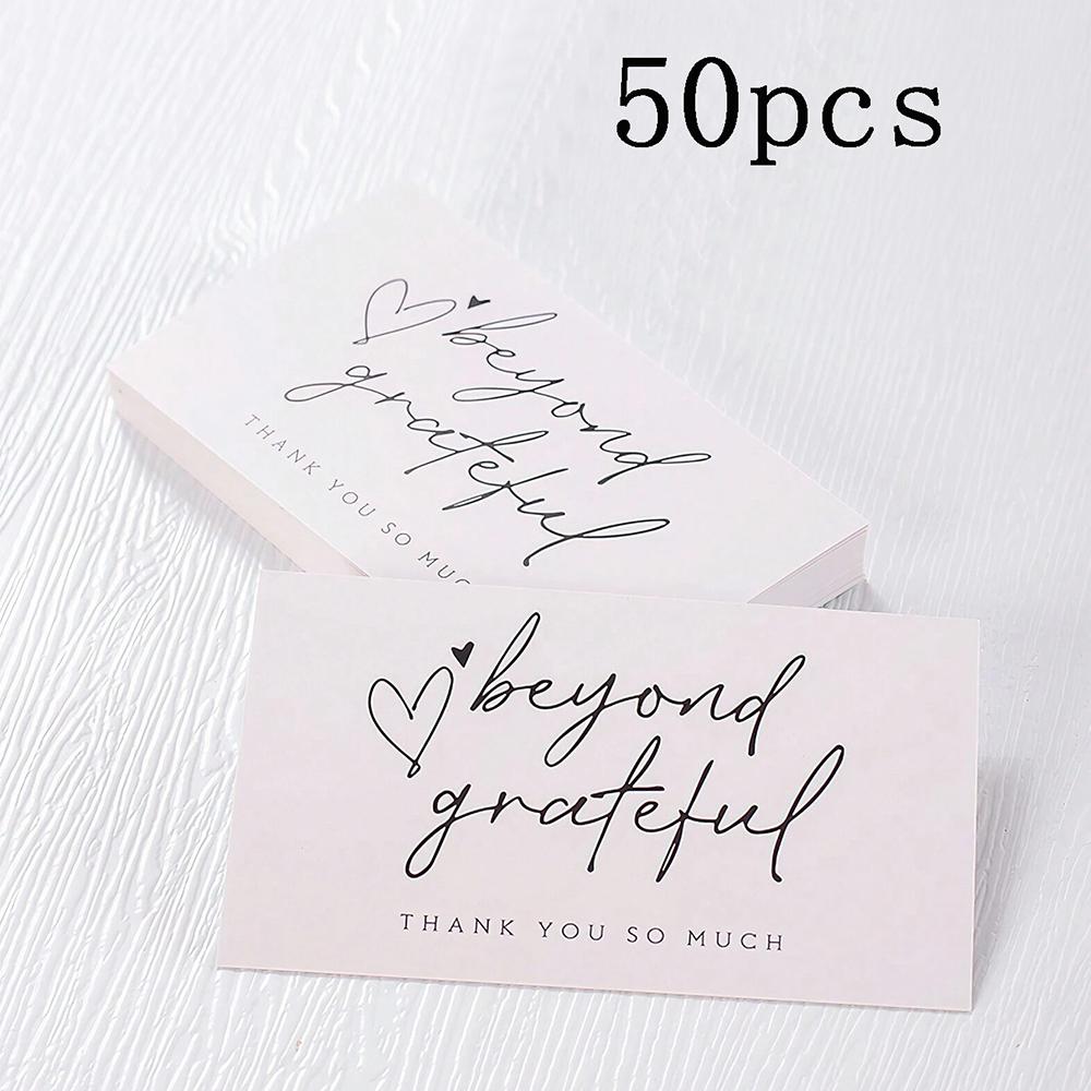 50Pcs Thank You For Supporting My Business Cards Cake Decoration Labels Customer Appreciation Gift Card Shop Online Retailers