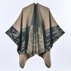 Neuer Herbst- und Winter-Damen-Schal geometrisches Muster Imitation Kaschmir Verdickt Warm Geteilter Umhang Schal E-Commerce-Großhandel