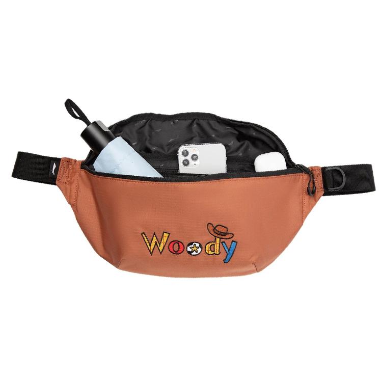 New LiNing Disney, Collaboration Fabric Waist Bag Chest Bag Unisex Brown ABDS473-3
