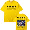 Rapper Maka Double Sided Print T-shirt Aura Tour Men Women Hip Hop Fashion Pop Music T Shirts Male Casual Black Vintage T Shirt