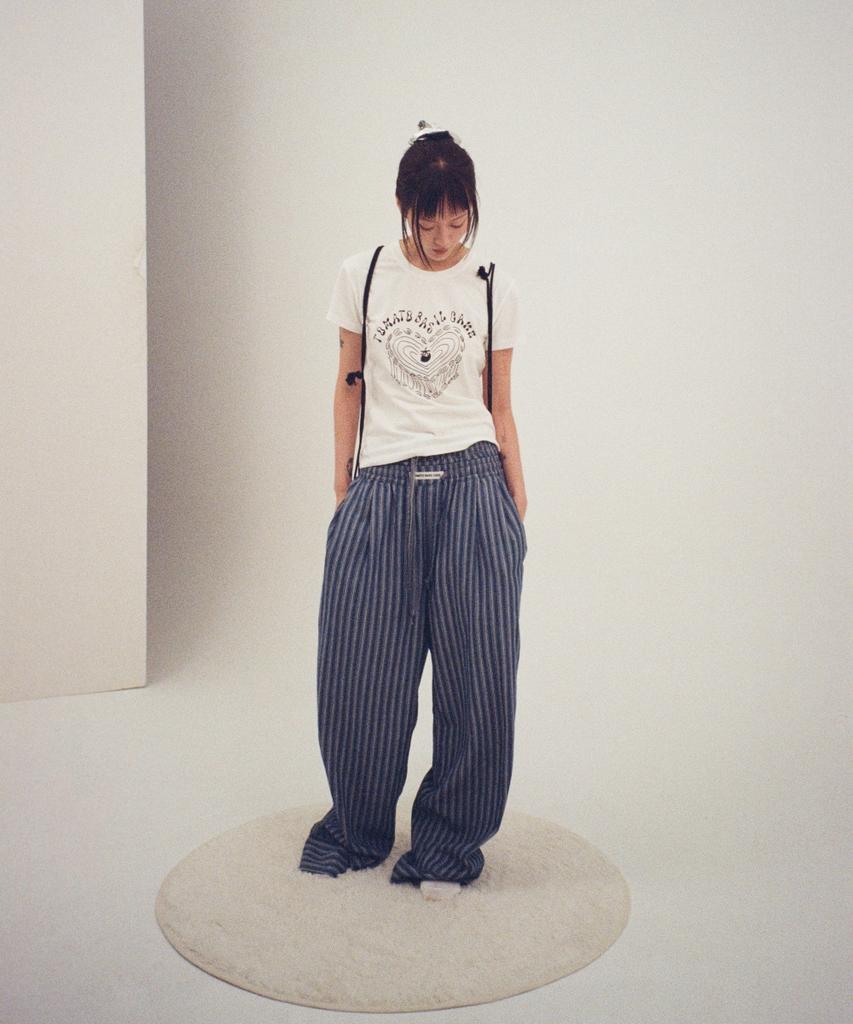Met And Mel [Tobake] Stripe Pajamas Pants