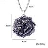 Necklace Nordic Viking Fashion Double Wolf Rune Summer Versatile Men's Pendant