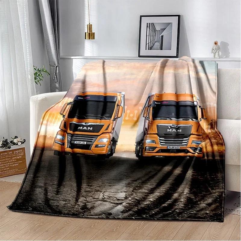 MAN LKW Logo D Aufdruck Weiche Flanell-Kuscheldecke für Bett Sofa Picknick Heimdekoration Schlafzimmer Geschenk für Kinder und Erwachsene