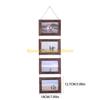 F26C Collage Picture Frames,4 Openings Hanging Photo Frame Set Display Horizontal Pictures for Wall Decors,4×6inch Photo