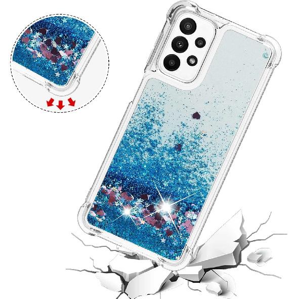 OOPKINS for Samsung Galaxy A23 5G Case,Glitter Bling Flowing Sparkle Case for Women Girls Clear Soft TPU Silicone Shockproof Protective Cover for