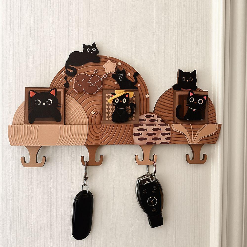 No Punching Required Wall Mounted Key Holder Originality Entrance Storage Rack  Entrance
