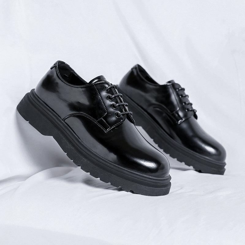 

2025 летние мужские лакированные туфли корейская версия модных деловых мужских британских универсальных повседневных туфель 7798-R 38